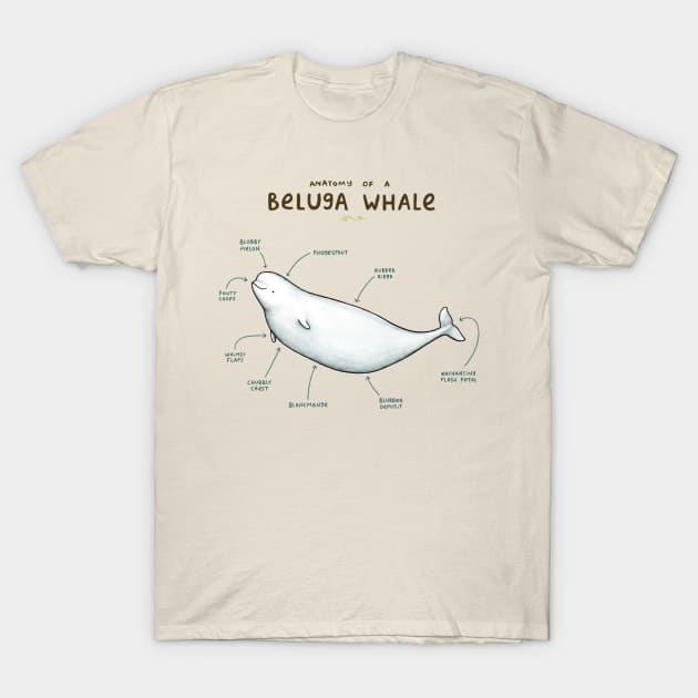 Anatomy of a Beluga Whale T-Shirt by Sophie Corrigan